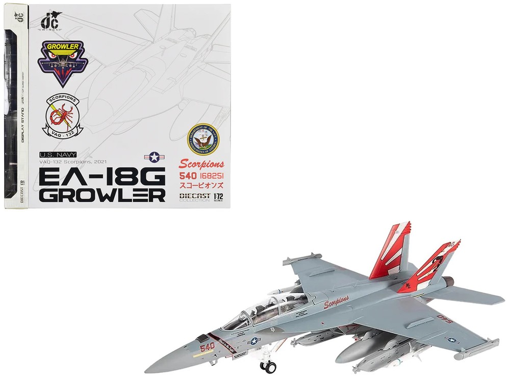 Boeing EA-18G Growler Aircraft “VAQ-132 Scorpions” United States Navy 1/72 T&y D