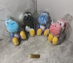Sanei Mario Yoshi’s Island Black Pink Blue Yoshi Plush DOLL Tagged KPS DS 5”