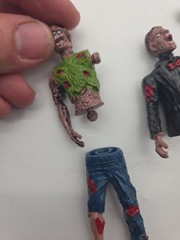 BOHS Zombie Action Figures Scary Toys Lot Of 5 Removable Limbs Body Parts Horror