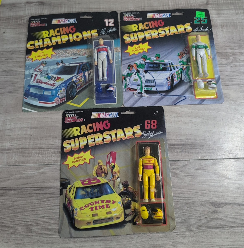 1991 and 1992 NASCAR Racing Champions Superstars Action Figures #68 #25 #12