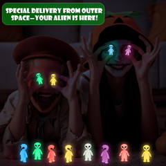 30 Pcs Mini Alien Figures Bulk Glow in the Dark Small Little Tiny Aliens Figurin