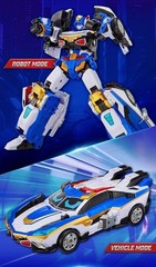 [NO BOX] Authentic Metal Cardbot W Blaion & Blue Cop Grand Blue Leon Robot Set
