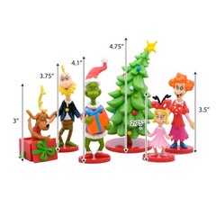 Grinch Figures Christmas Who Family Figurine Set 6pc Dr Seuss