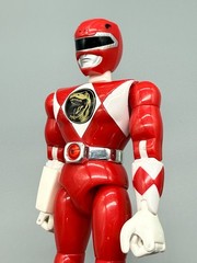 LOT 2 MMPR 8″ 1993 Mighty Morphin Power Rangers Bandai Red Green Ranger Vintage