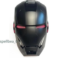 Full Black Iron Man 1:1 MK5 Helmet Mask Jarvis Deformable Voice Control Wearable