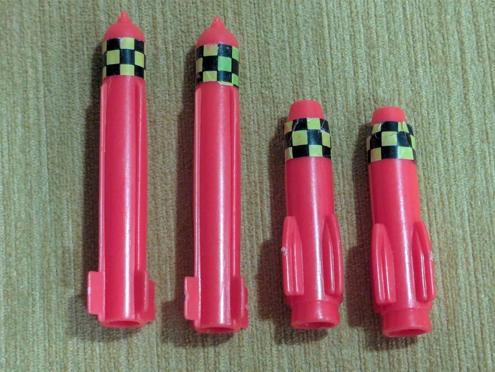 1988 Tiger Rat Tiger Force Set of 4 Bombs Missiles – Vintage GI Joe ARAH parts