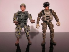 Lanard The Corps 4” Military Army Action Figures Vintage Lot of 2