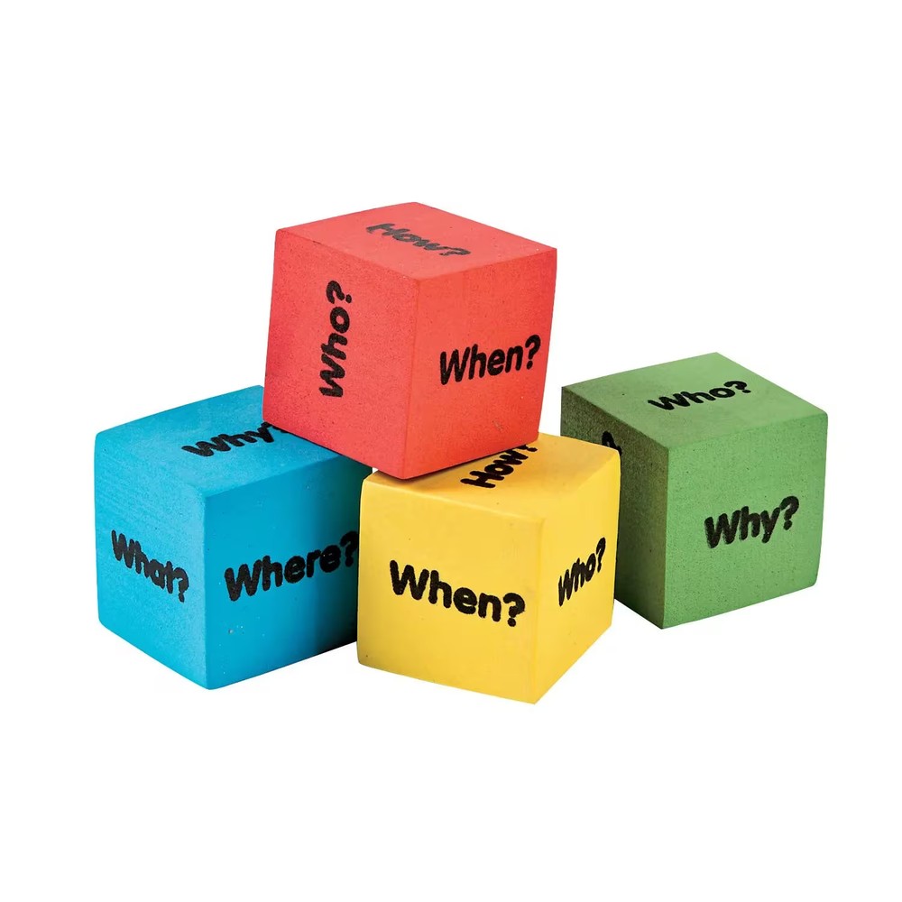 Question Dice, Educational, 12 Pieces
