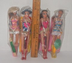 Vintage KO Clone Blow Mold Parachute Toy Action Figure Fashion Doll Lot 11″ NIP