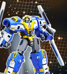 TOBOT V- Season 2 TWIN BLADE Blue Helicopter Transforming Robot Figure Toy