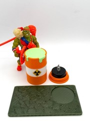 Toxic Crusaders Toxie STAND with lighted toxic glow in the dark barrel NO FIGURE