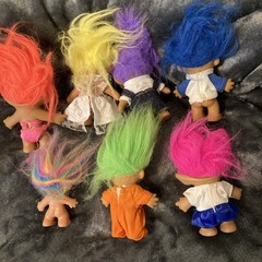 Trolls Toys Figures Russ Ace Novelty TNT 7 Pieces Treasure Vintage 1990’s Lot
