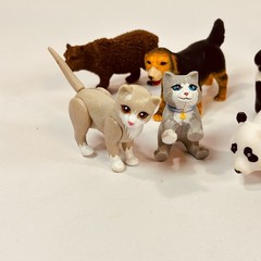 Lot of 10 Mixed Animal Figures Bear Panda Cat Whale Lion Rooster Duck