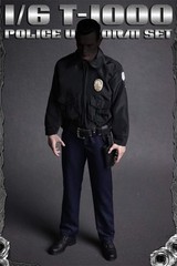 1/6 T1000 Robot Police Uniform Cosplay Clothing Suit DIY 12” Action Figure