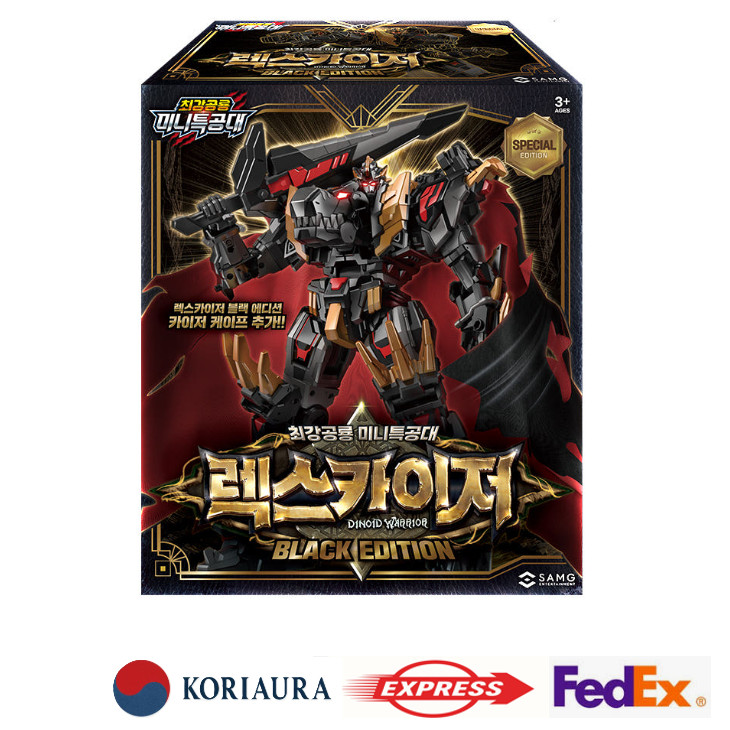 Miniforce Dinoid Warrior REX KAISER BLACK EDITION Limited Transformer Dino Robot
