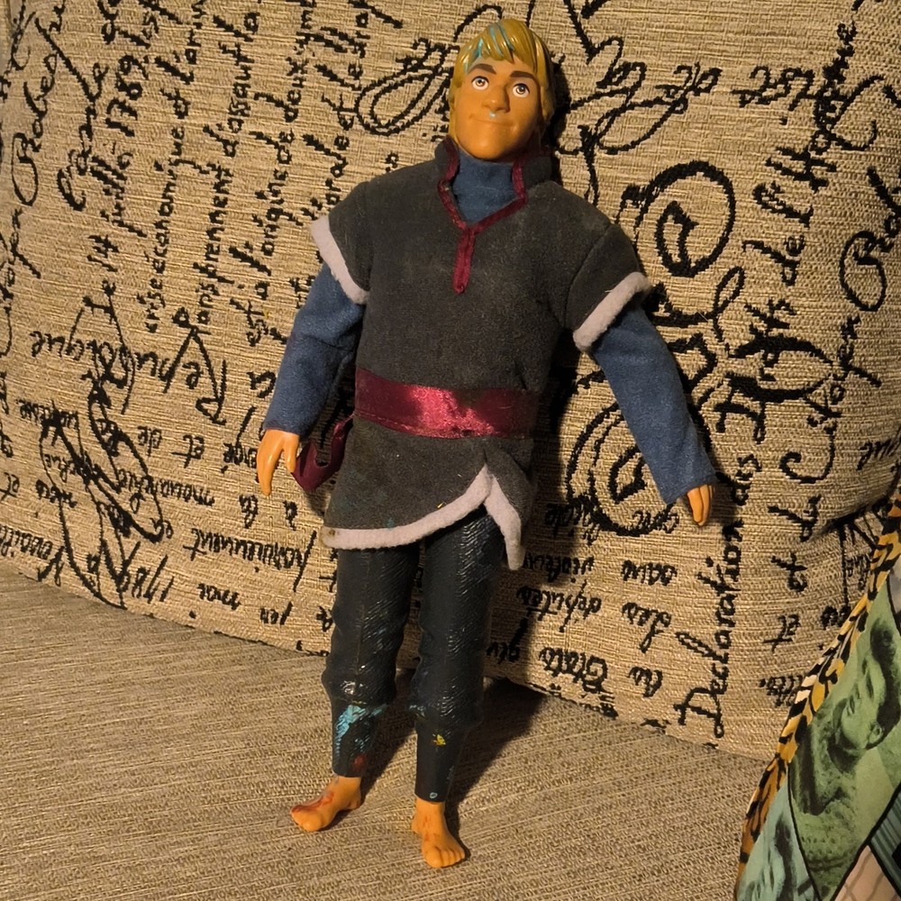 Poseable Action Figure Multicolor Plastic Fabric 11 in with Clothing