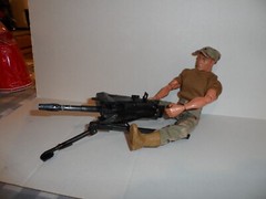 GI JOE HASBRO 2000 ELECTRONIC 40 MM GRENADE MACHINE GUNNER (UNTESTED)