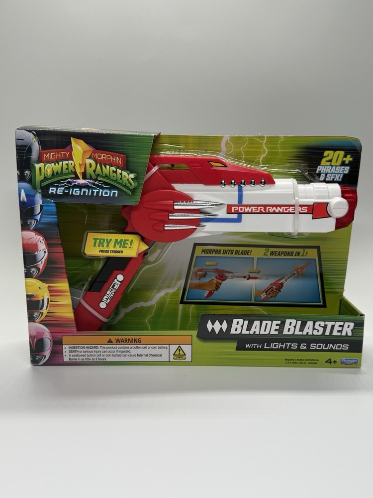 Power Rangers Mighty Morphin Re-Ignition Blade Blaster [Lights & Sounds] New