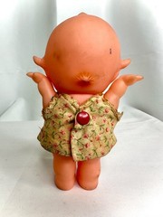 VINTAGE KEWPIE WITH DRESS COIN BANK DOLL SOFT VINYL TOY JAPAN SOFUBI
