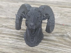 Ram Head Demon Logo 4 inch – Black Goat Ram Figure with Horns RAM truck gift