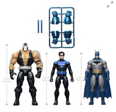 Mattel DC Premier 3 Figure Pack, 6.5 Inch Scale Batman & Nightwing Vs Bane New