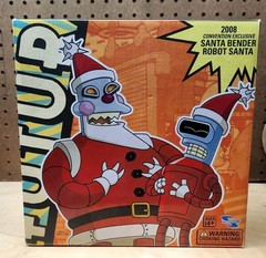 Toynami Futurama 2008 Convention Exclusive Santa Bender & Robot Santa