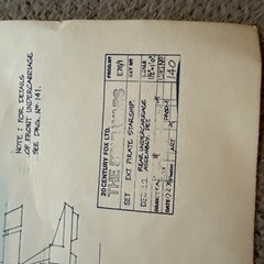 Vintage Star Wars Cardbacks & More. Kenner Production Blueprint Of Mil Falcon