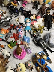 Huge Mixed Lot of Over 200 Random Toys & Figures HE MAN Anime review photos USED