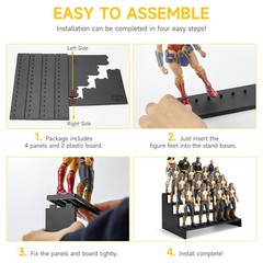 4 Tiers Display Risers Stand Shelf for 6inch Mavel Legends/ Gi Joe Action Figure