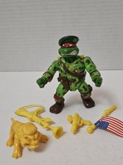 Vintage 1991 TMNT Raph the Green Beret 100% COMPLETE! Military Mutants Turtles