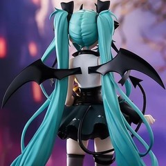 Handmade Anime Hatsune Miku Devil Cat Ear PVC Figure Cute Decorative Toy Gift