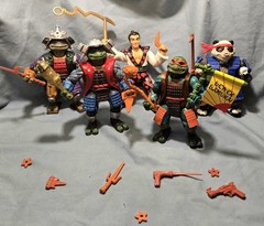 TMNT III Teenage Mutant Ninja Turtles Samurai Figures 1993 Vintage Lot Of 5