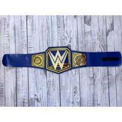 WWE Universal Champion Belt Kids Blue Gold Faux Crystal Replica One Size
