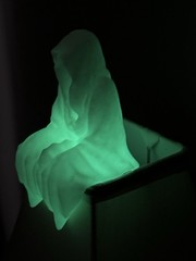 Glow In The Dark Sitting Ghost/Dementor Figurine, , 3D Printed-About 6 in Tall..
