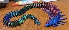Articulated Dragon snake, Flexi Fidget Toy, 3D Printed