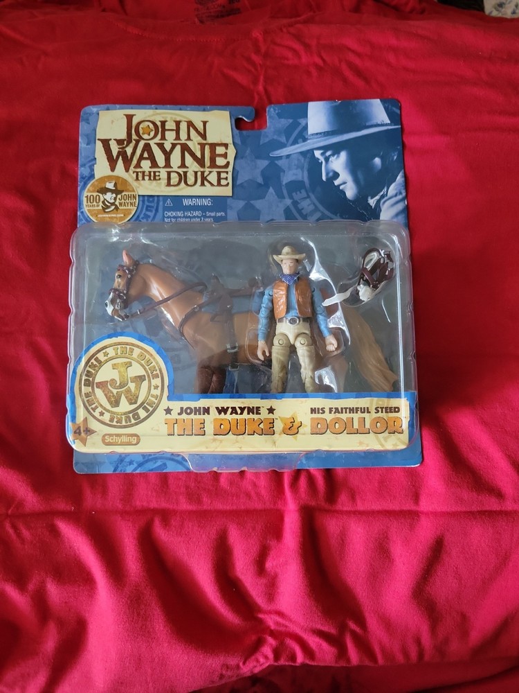 John Wayne The Duke Figure Dollor Dollar Horse w/Box Schylling 100 Years