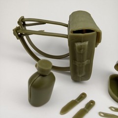 Vintage 1960s Louis Marx Stony Smith Combat Field Pack Mess Kit