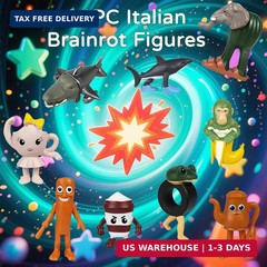 24PCS Italian Brainrot Steal a Brainrot Toys, Brain Rot Action Figure, 1.8″ Tral
