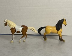 2002 Spirit Stallion of the Cimarron Burger King Toy Figures Spirit & Rain Set