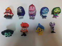 9pcs/Set Mini Inside Out 2 Action Figure Toy Cartoon Movie Joy Anxiety Anger