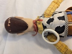 Disney Pixar Toy Story Fire Fightin’ Woody Soft Doll 2004 Drawstring WORKS READ