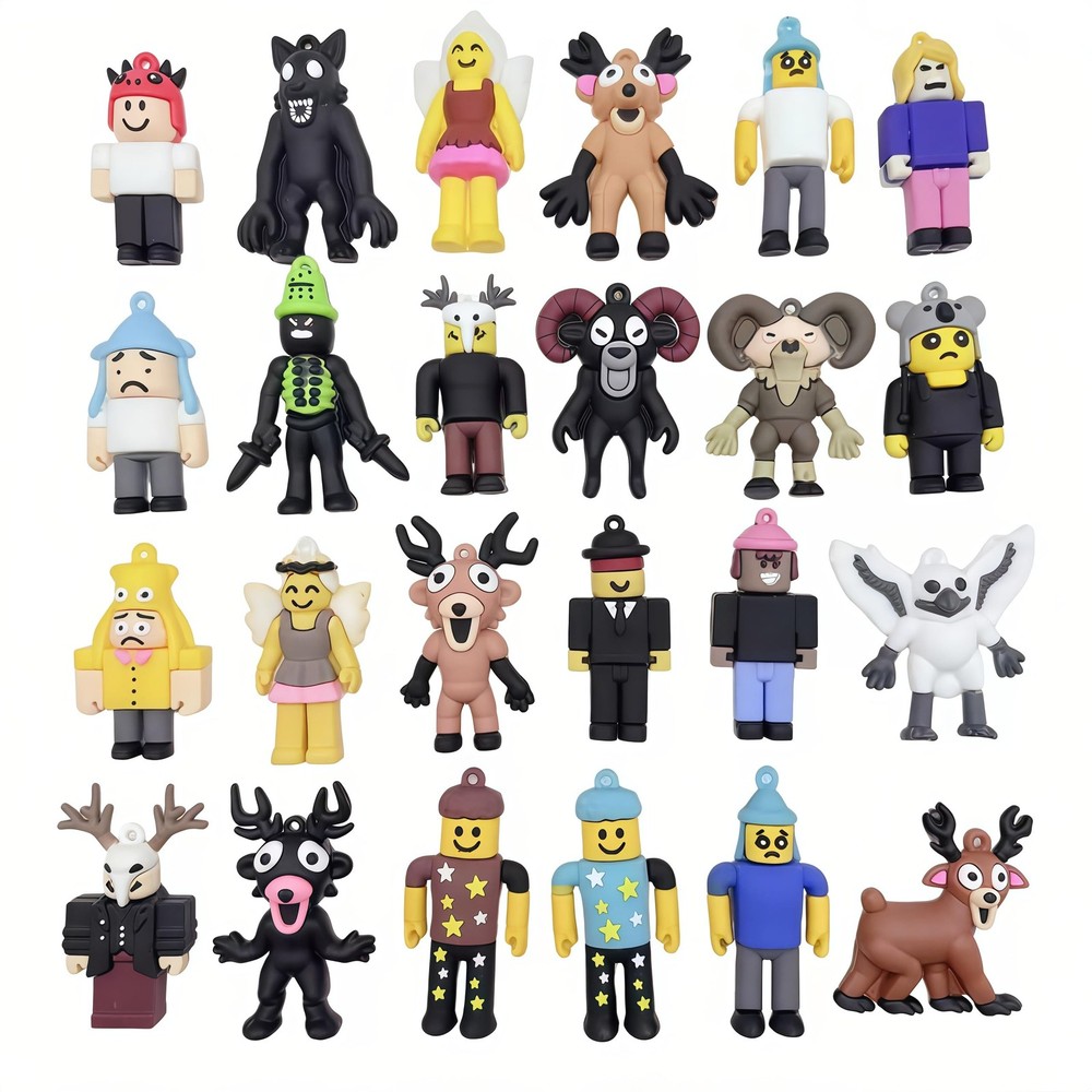 24PC 99 Nights in The Forest Action Figure Toys, 1.82.7 Inch Deer Monster Owl…