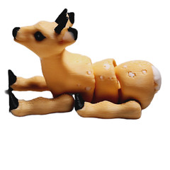 FlexiMech Deer Figure Articulated 3d Printed Flexible Forest Animal Fidget Toy