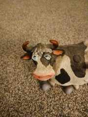 Cartoonish Booble Cow Body Figure