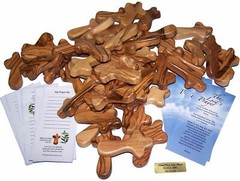 50 Small Pocket Holding Comfort Crosses, Hand Crosses (2.5 x 1.35 Inches, 50)
