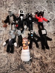 9 Skibidi Toilet Plush Doll Toys Collectible Gifts for Kids Fans Adults Lot Of 9