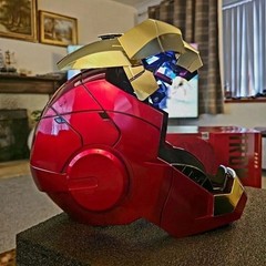 Autoking Iron Man Mask Mk5 1:1 Helmet Wearable Voice Touch Cosplay Props Jarvis