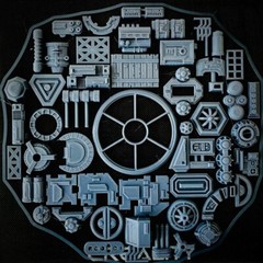 50xMiscellaneous Diorama Parts #8/ Greeblies for 3.75 IN FIGURE DIORAMA