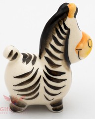 Madagascar Zebra Marty Gzhel porcelain figurine souvenir handmade