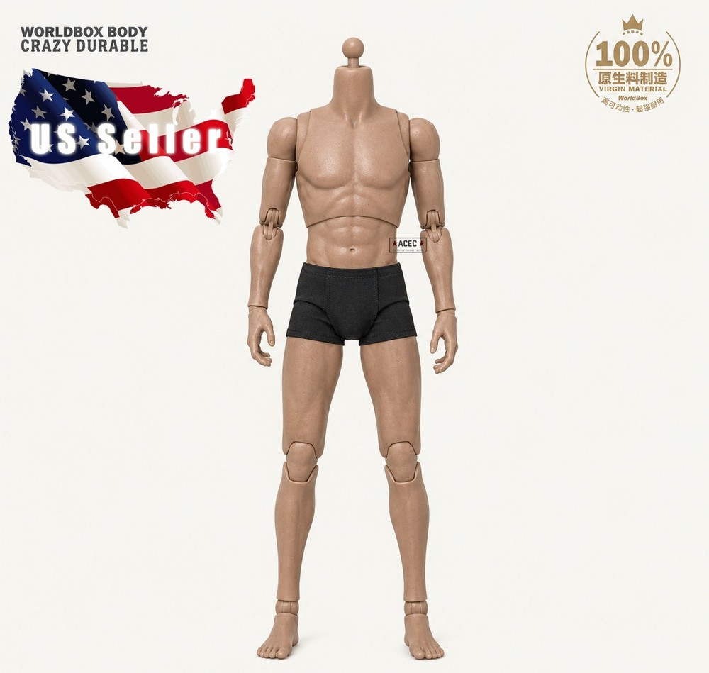 WorldBox AT011 1/6 Narrow Shoulder Muscular Male Figure Body TTM18 Hot Toys USA